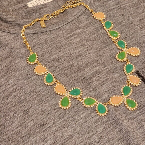 Brand New!! KATE SPADE New York: GumDrop| Green&Beige Stones|Crystals|Gold Metal - Picture 10 of 10